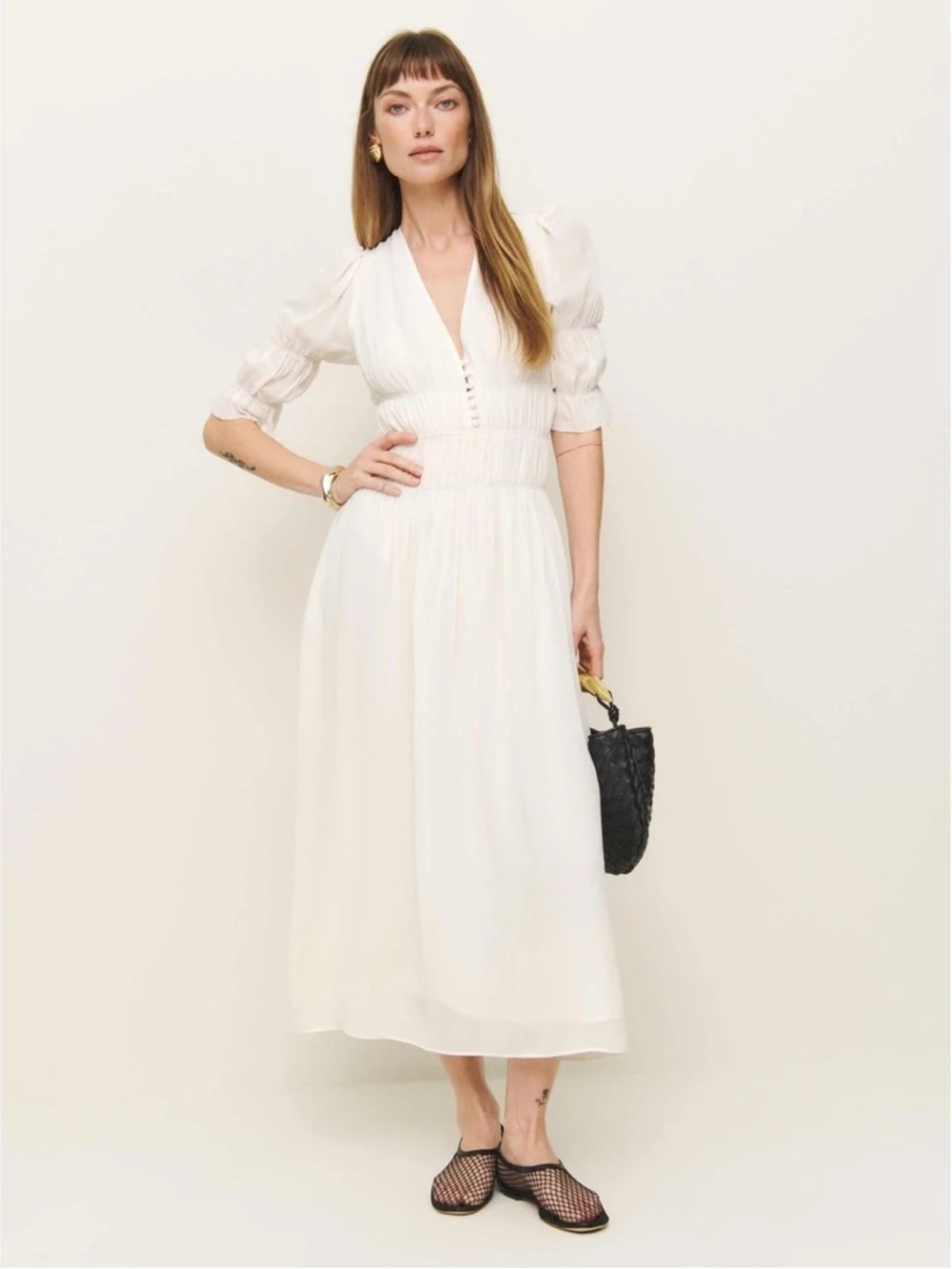 Reformation Cyrus Dress in Natural